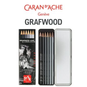 Caran d'Ache Grafwood graphite pencil set of 6
