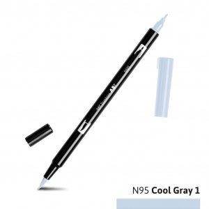 Tombow Dual Brush Pen N95 cool grey 1