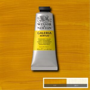 653 Winsor and Newton Galeria Acrylic Colour 60ml Transparent Yellow Tube
