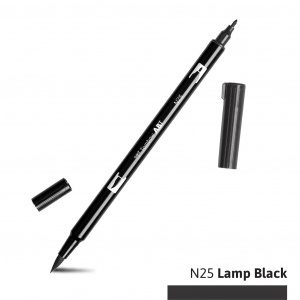 Tombow Dual Brush Pen N25 lamp black