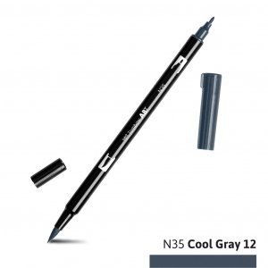 Tombow Dual Brush Pen N35 cool grey 12