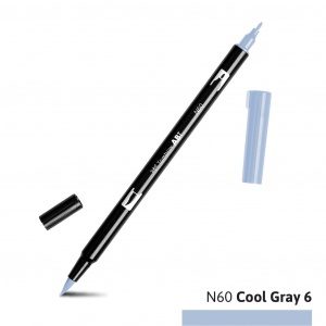 Tombow Dual Brush Pen N60 cool grey 6