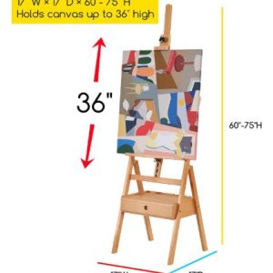 Meeden Forward Tilt H Frame Easel with Drawer