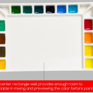 Meeden  18 Well Ceramic Palette 14x20cm