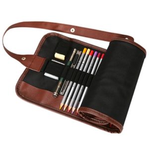 Brush or Pencil Roll up 48 black and brown