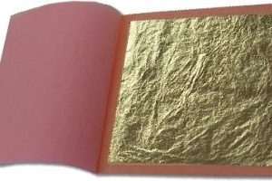 Genuine 23ct Gold leaf 25 sheets 8x8cm