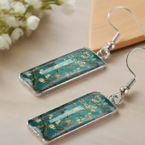 Earring van Gogh rectangle blossom