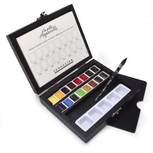 La Petite Aquarelle 16 half pans in wooden box