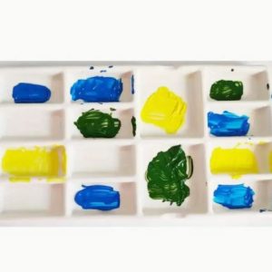Ceramic palette 14 wells  10.2x19.3cm